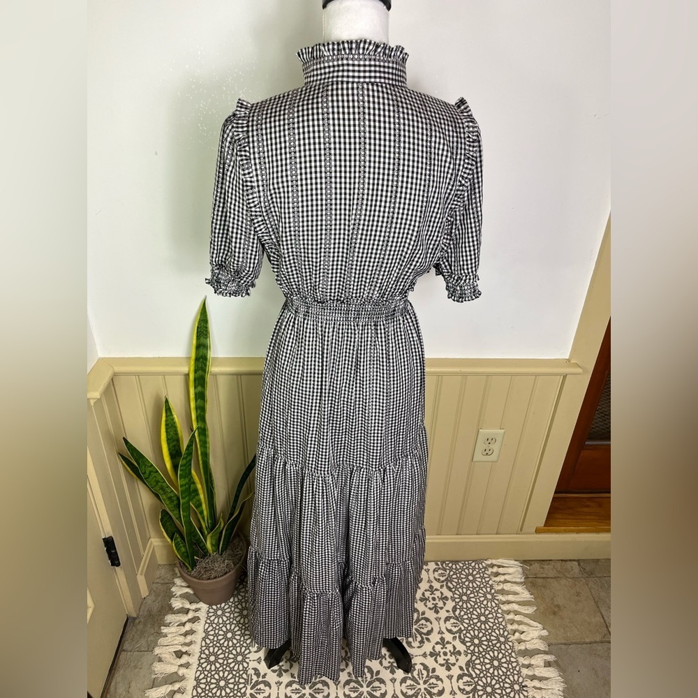 Max Studio Gingham Puff Sleeve Midi Dress | Cottagecore Prairie - Picture 5 of 12